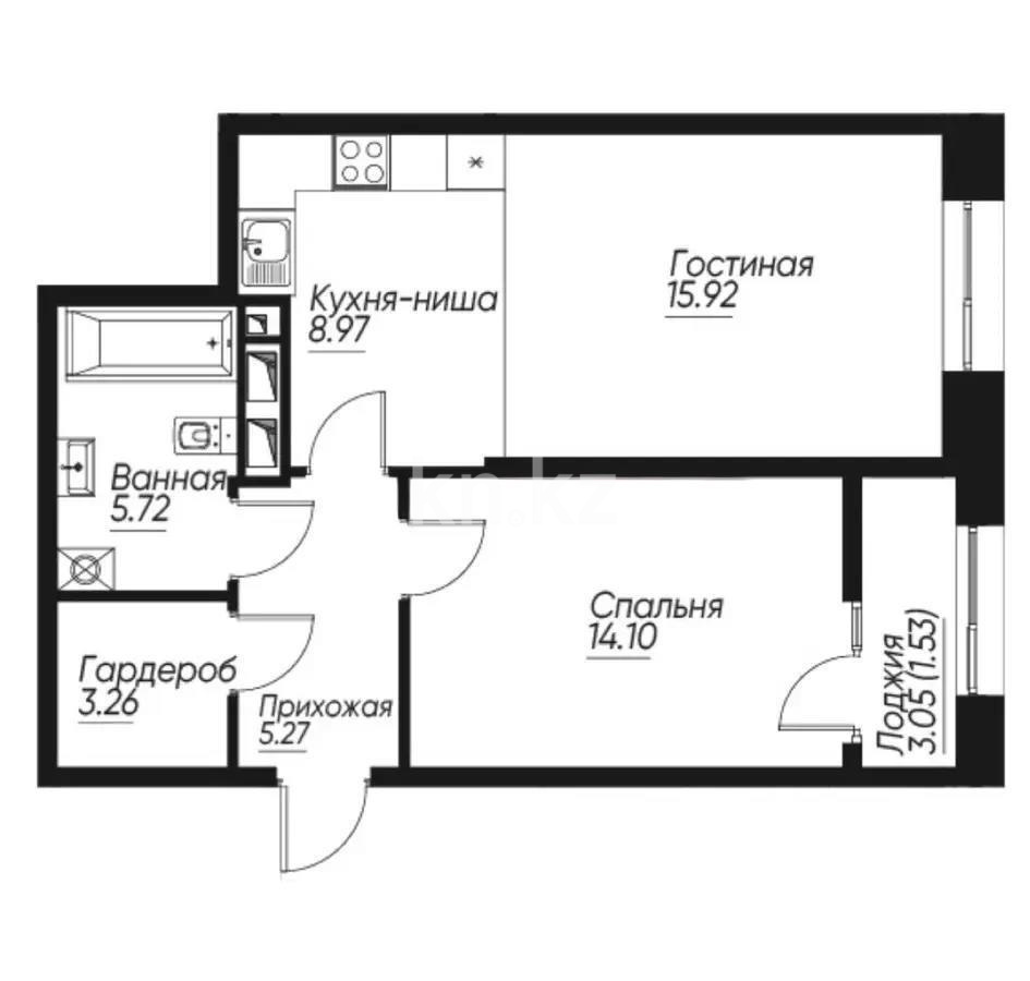 Продажа 2-комнатной квартиры, 55 м², ул. Навои, дом  30а/1 в Алматы