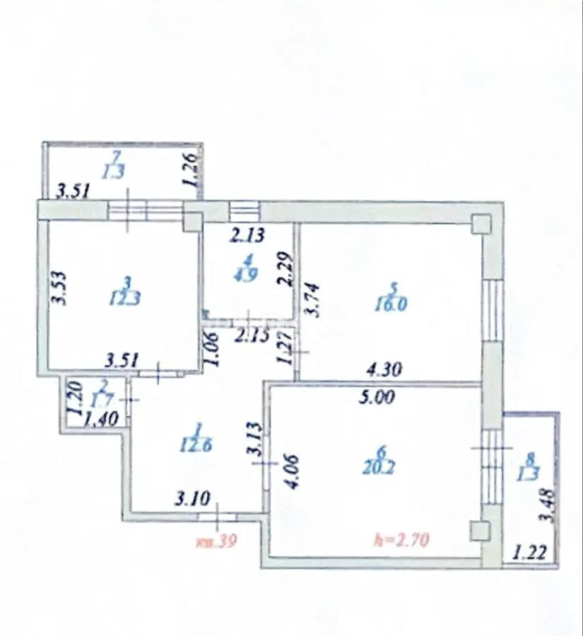 Продажа 2-комнатной квартиры, 70.3 м² в Астане