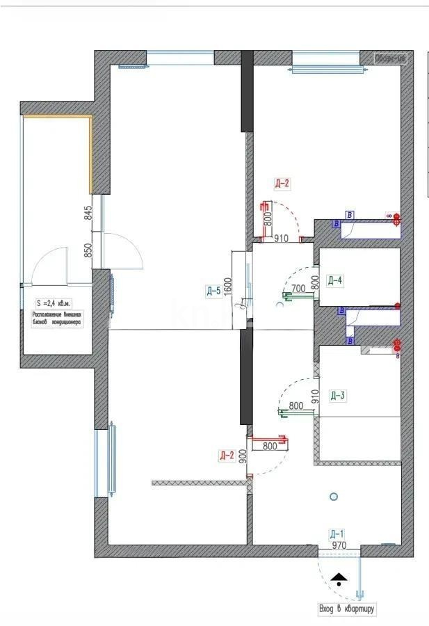Продажа 2-комнатной квартиры, 70.3 м² в Астане