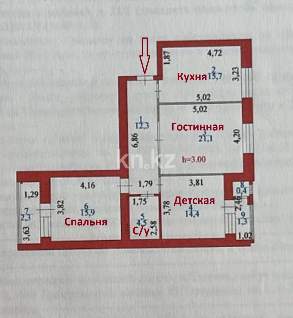 Продажа 3-комнатной квартиры, 90 м², ул. Аль-Фараби, дом  21/1 - пр. Улы Дала в Астане - фото 2