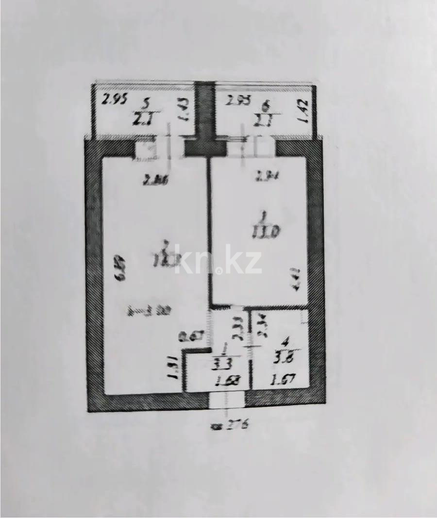 Продажа 1-комнатной квартиры, 43 м² в Астане