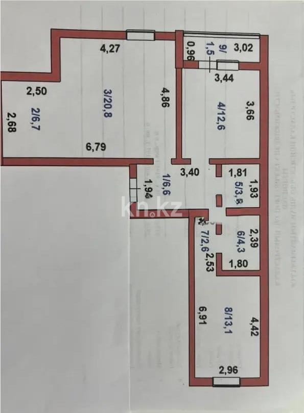 Продажа 3-комнатной квартиры, 71.7 м² в Астане - фото 7