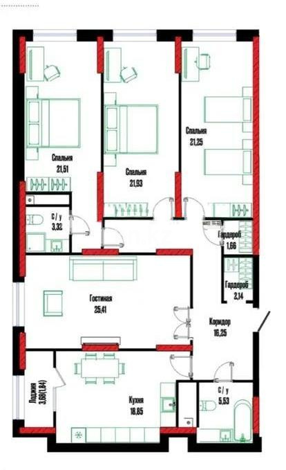 Продажа 4-комнатной квартиры, 140 м² в Астане