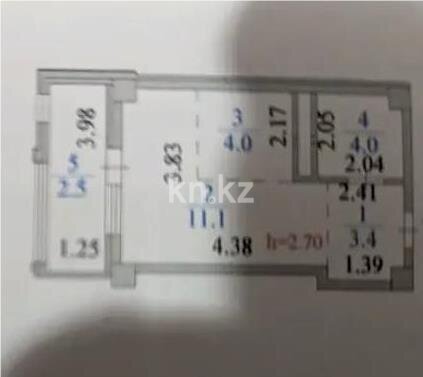 Продажа 1-комнатной квартиры, 28 м² в Астане