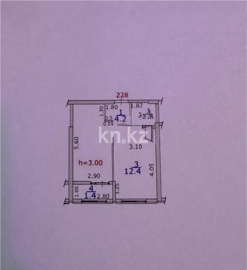 Продажа 1-комнатной квартиры, 39 м², ул. Ашимова, дом  1/5б в Алматы