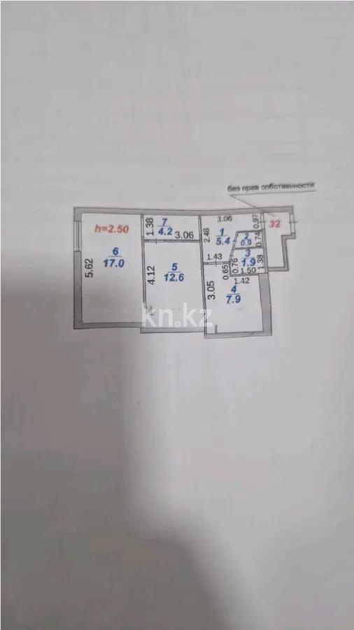 Продажа 2-комнатной квартиры, 50 м², 11а мкр., дом  20 в Караганде