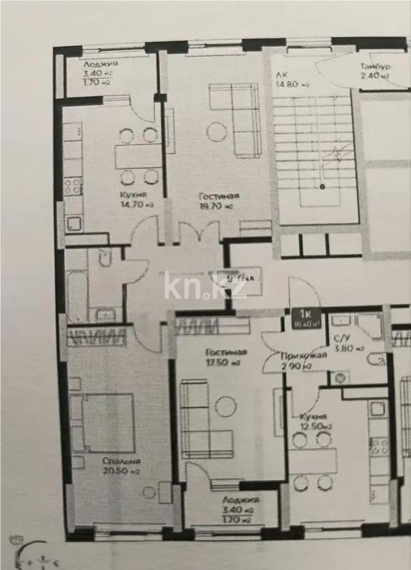 Продажа 3-комнатной квартиры, 70 м² в Астане