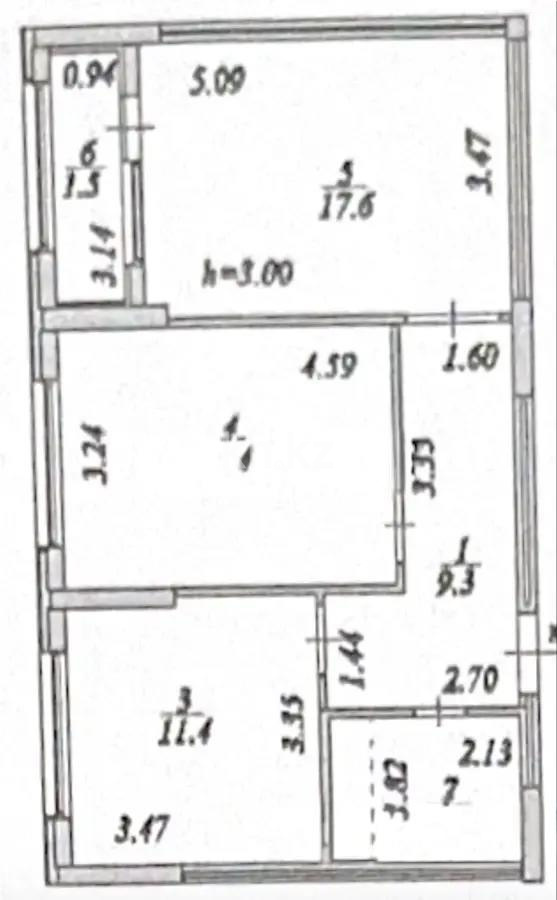 Продажа 2-комнатной квартиры, 58.8 м² в Астане