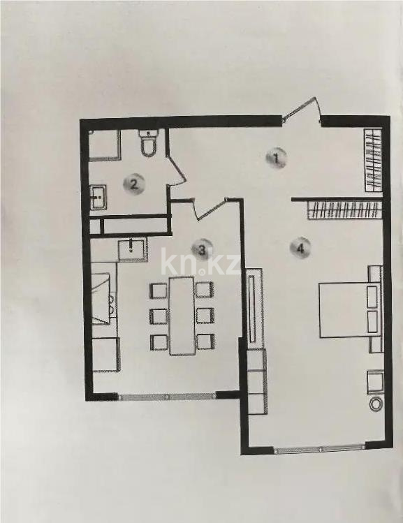 Продажа 2-комнатной квартиры, 53.27 м² в Алматы