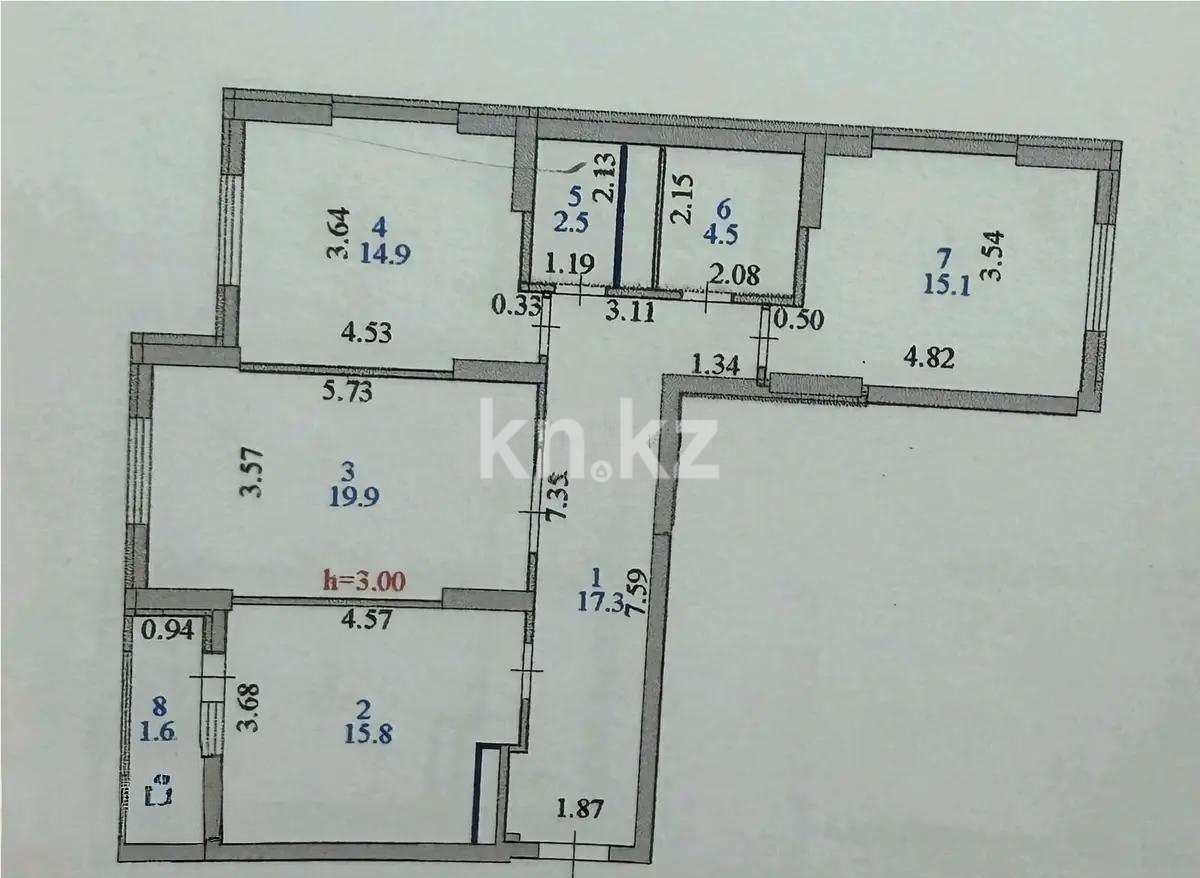 Продажа 3-комнатной квартиры, 91.6 м² в Астане - фото 7