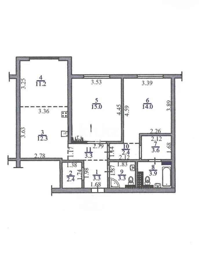 Продажа 3-комнатной квартиры, 79 м² в Алматы - фото 8
