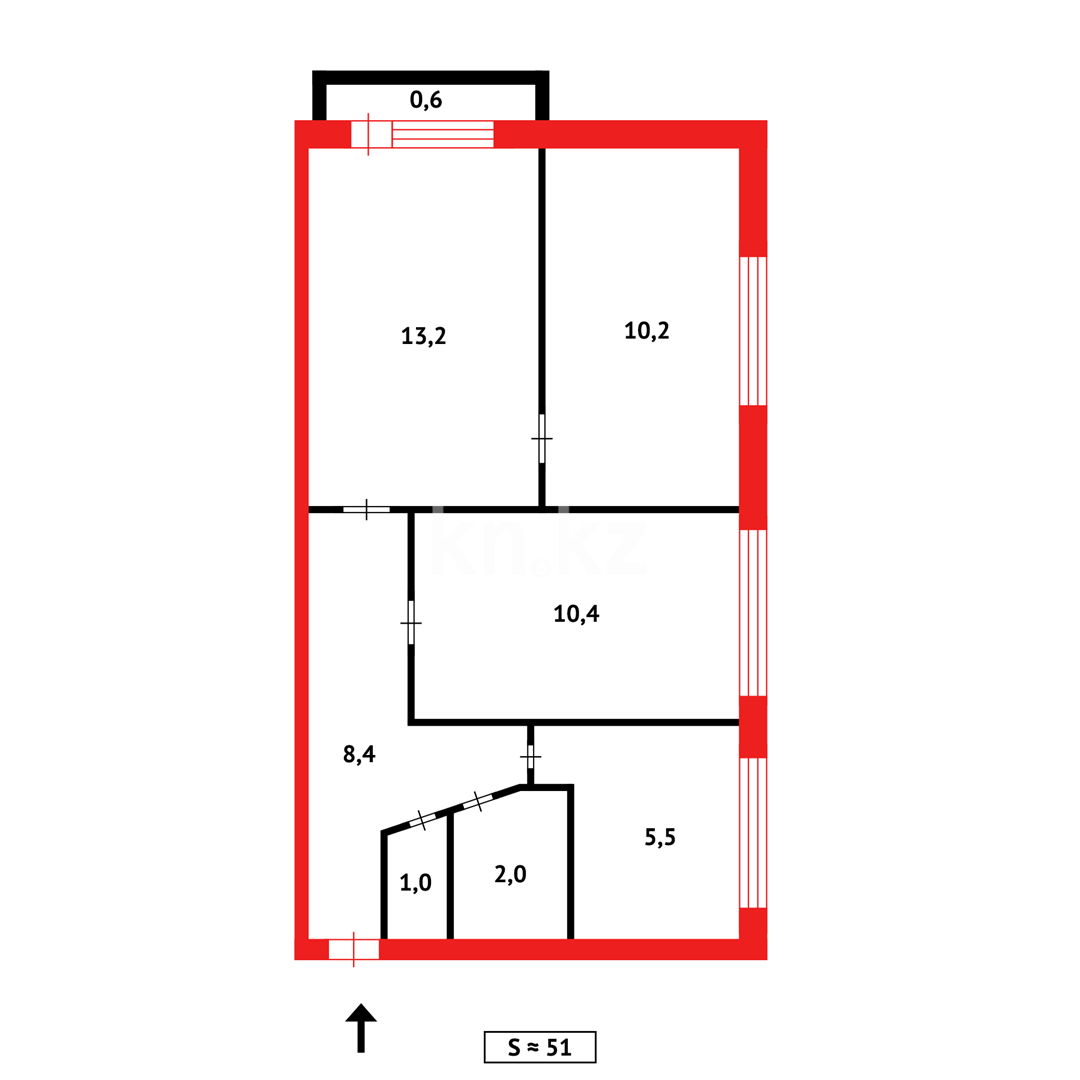 Продажа 3-комнатной квартиры, 51 м² в Караганде - фото 14
