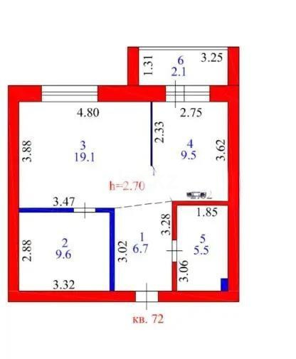 Продажа 2-комнатной квартиры, 53 м² в Астане - фото 5