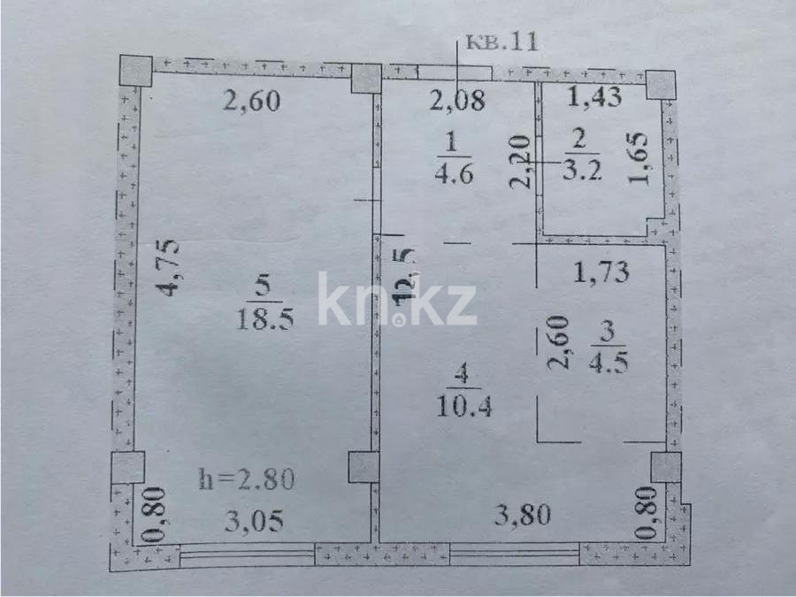 Продажа 2-комнатной квартиры, 41.2 м² в Алматы