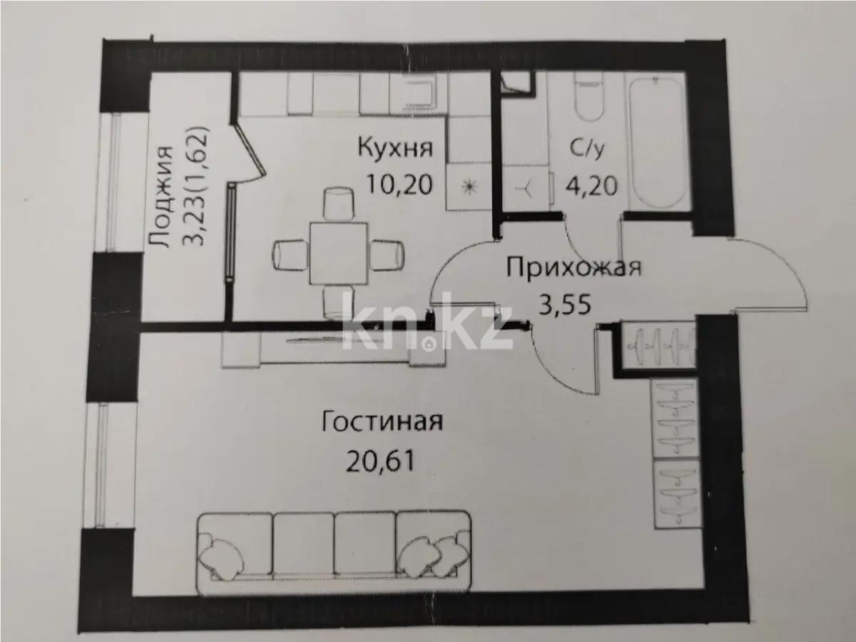 Продажа 1-комнатной квартиры, 40 м² в Астане