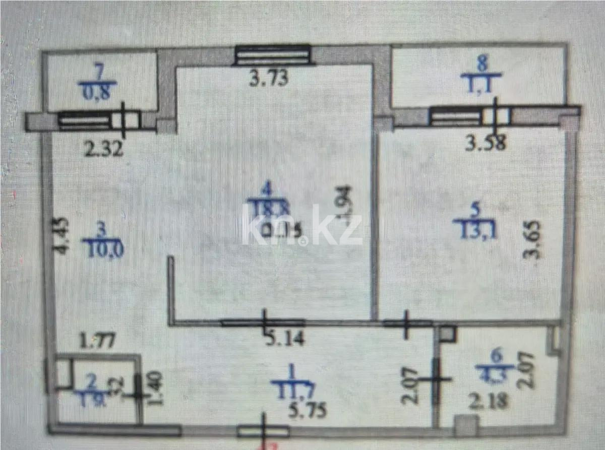 Продажа 2-комнатной квартиры, 61.7 м² в Астане - фото 6