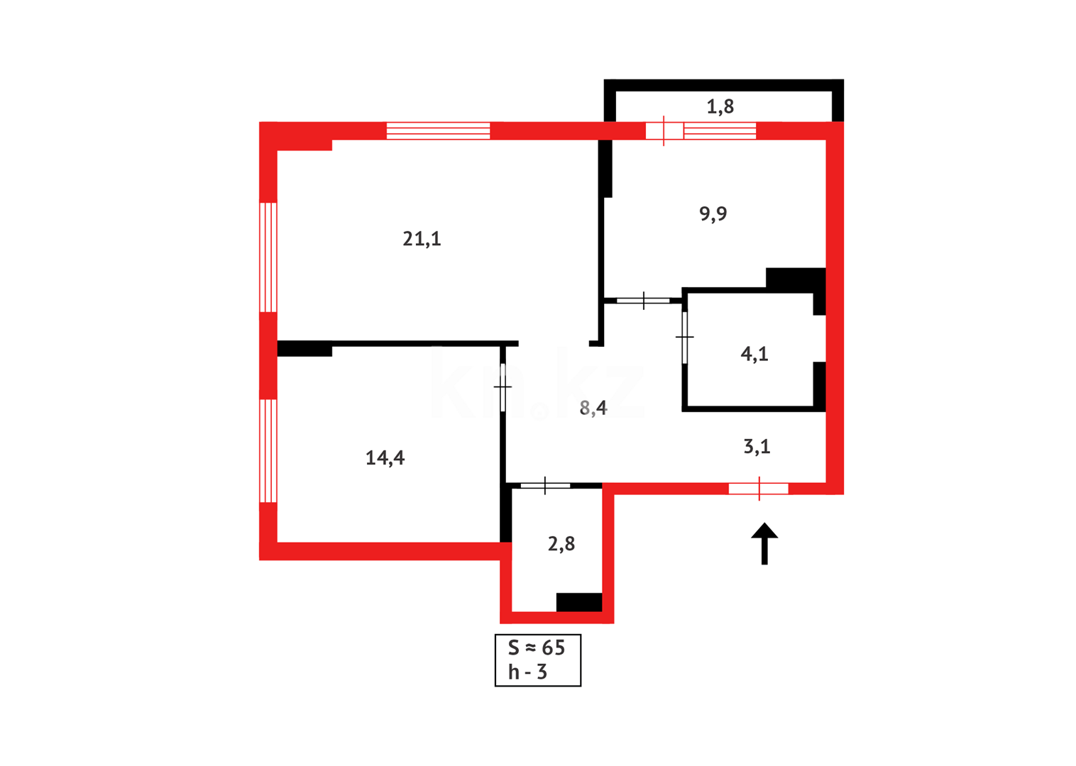 Продажа 2-комнатной квартиры, 65 м² в Астане - фото 23