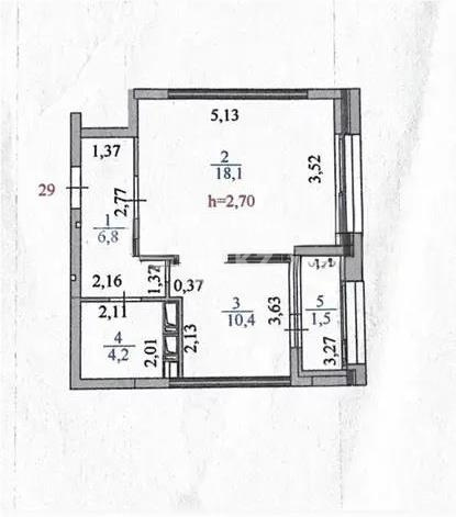 Продажа 1-комнатной квартиры, 41 м² в Астане - фото 4