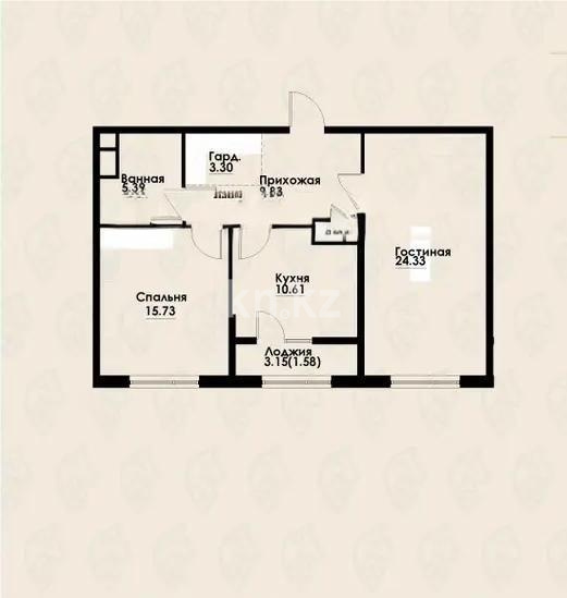 Продажа 2-комнатной квартиры, 70.77 м² в Алматы