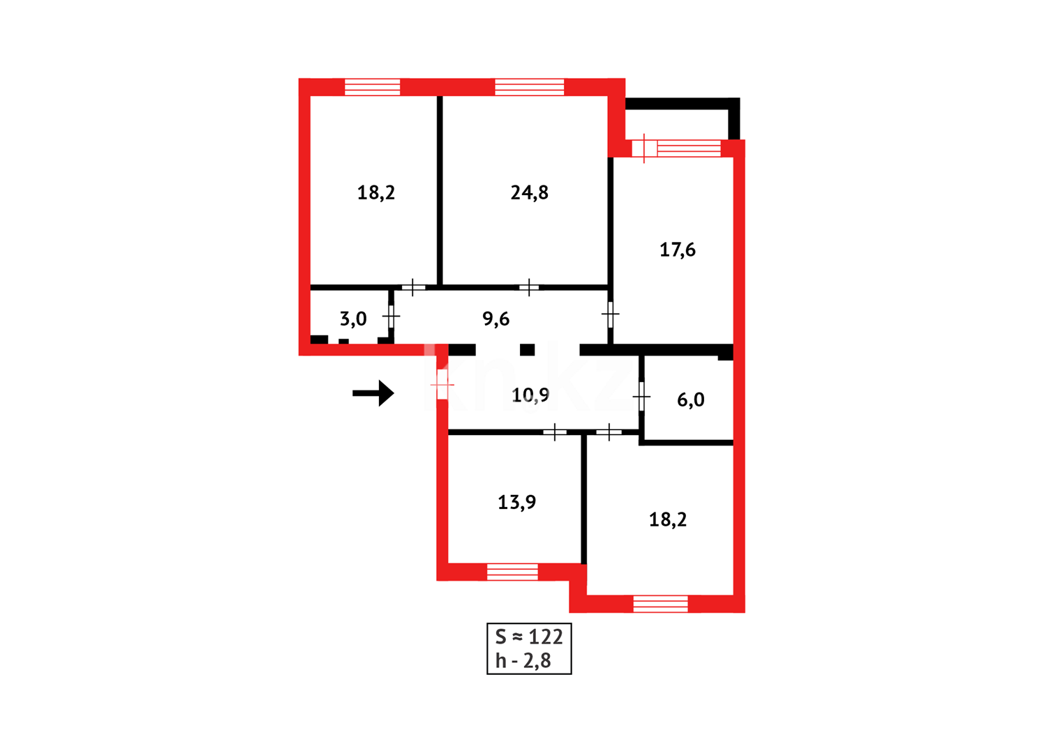 Продажа 4-комнатной квартиры, 127 м² в Астане - фото 22