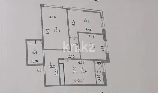 Продажа 3-комнатной квартиры, 74 м² в Астане - фото 7