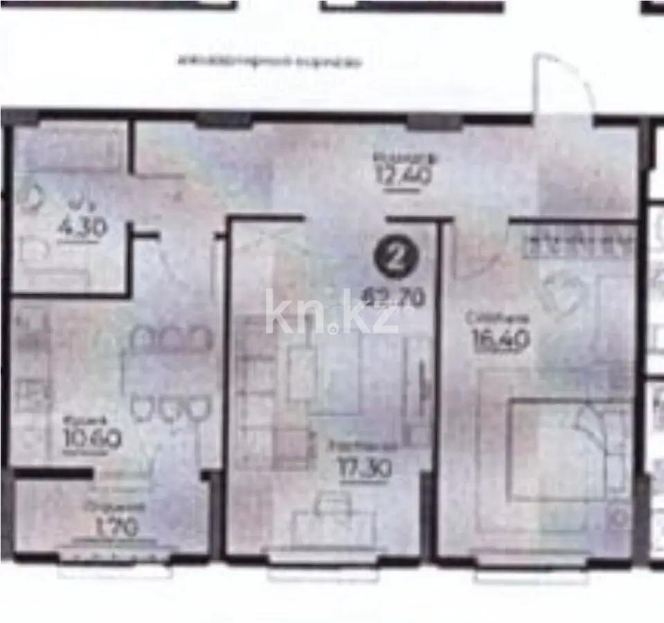 Продажа 2-комнатной квартиры, 63 м² в Астане