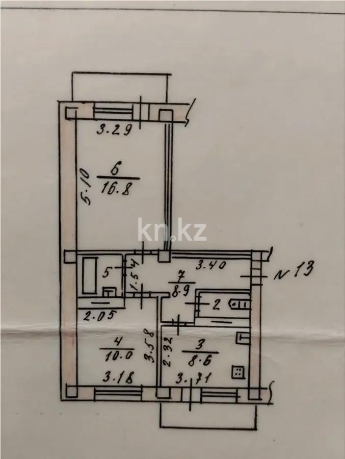 Продажа 2-комнатной квартиры, 50.2 м², пр. Гагарина, дом  181 в Алматы - фото 4