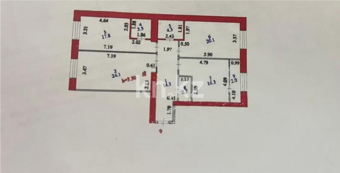 Продажа 3-комнатной квартиры, 106 м² в Астане