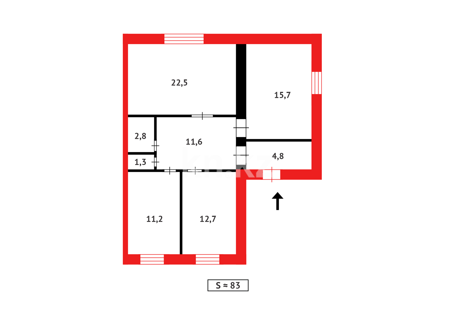 Продажа 3-комнатного дома, 82.8 м², ул. Транспортная в Абае - фото 15