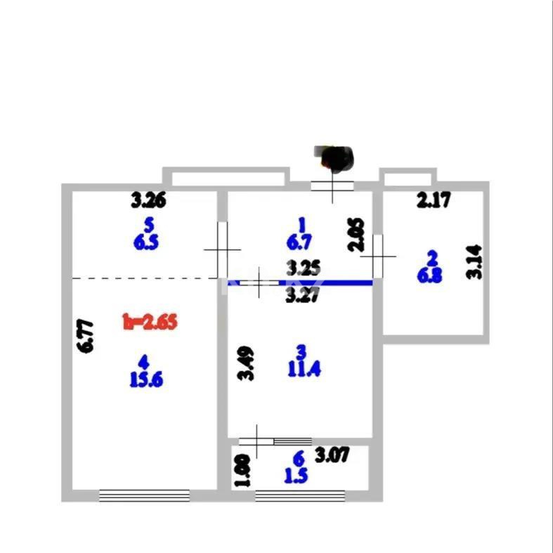 Продажа 2-комнатной квартиры, 48.5 м² в Астане