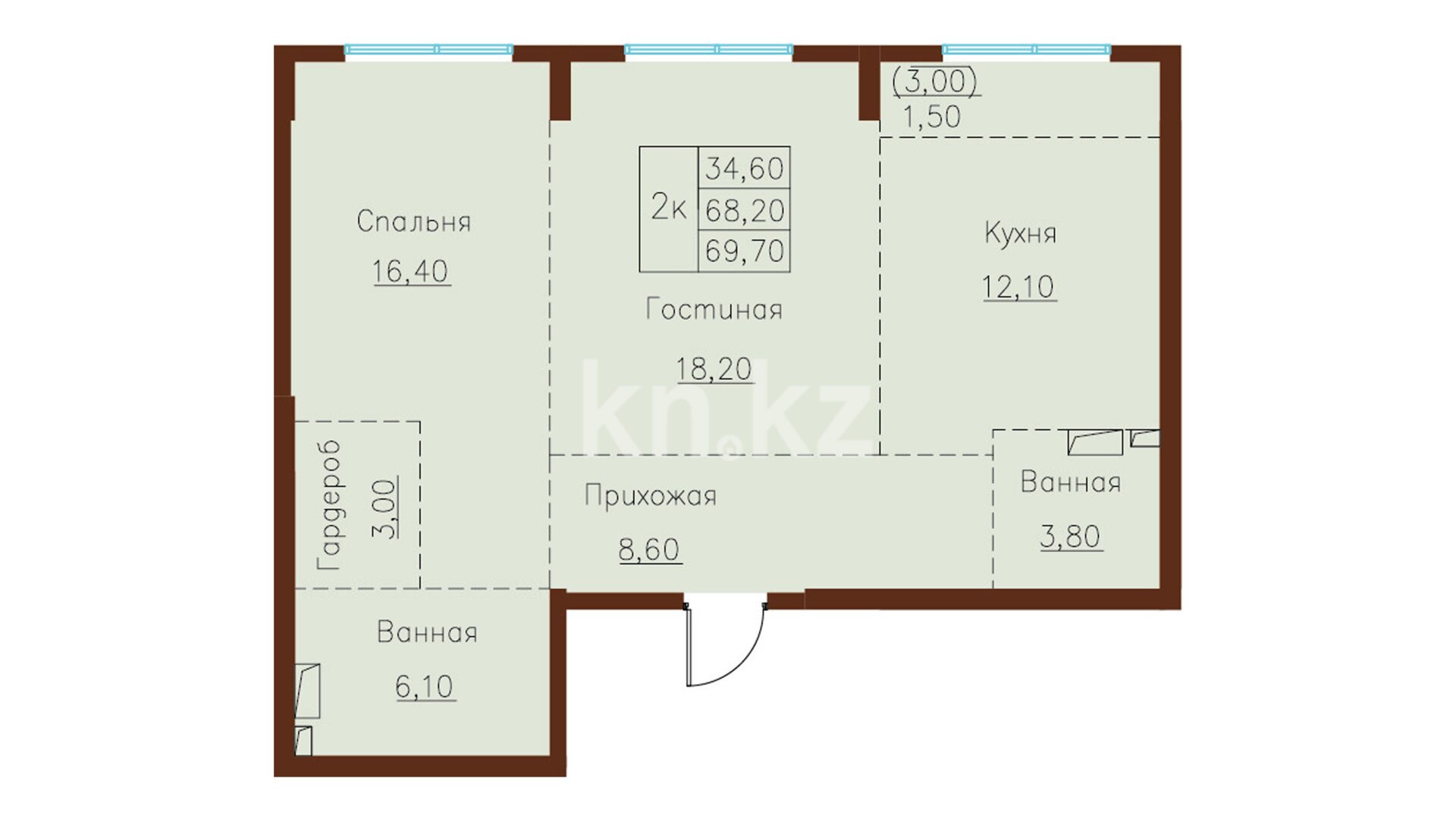 ЖК Beles City, 2-комнатная, цена 41 820 000 ₸, 600 000 ₸&nbsp;/&nbsp;м²