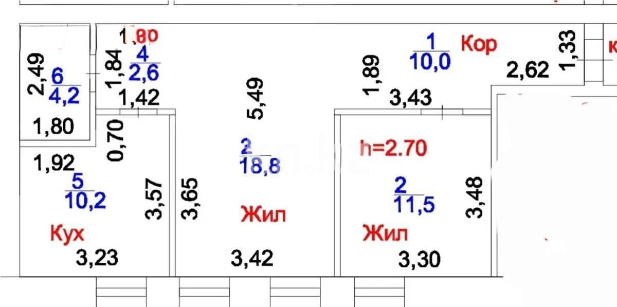 Продажа 2-комнатной квартиры, 57.3 м² в Астане - фото 3