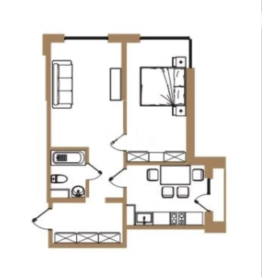 Продажа 2-комнатной квартиры, 56.4 м² в Алматы