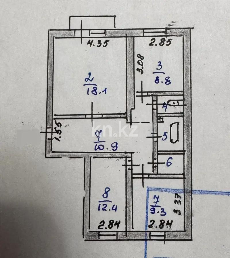 Продажа 3-комнатной квартиры, 68 м² в Астане - фото 3