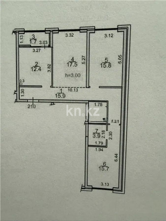 Продажа 3-комнатной квартиры, 86.7 м² в Алматы