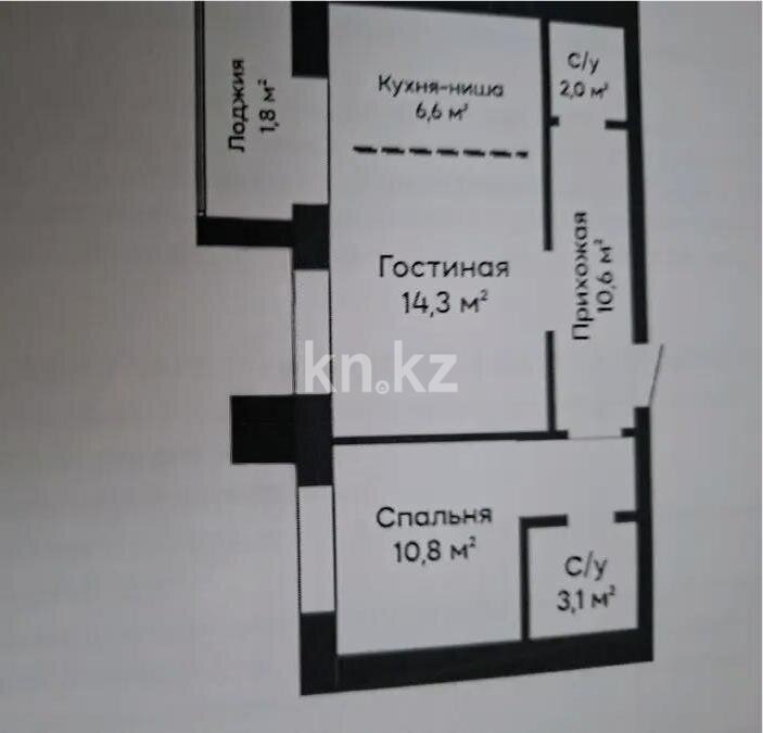 Продажа 1-комнатной квартиры, 46 м² в Караганде