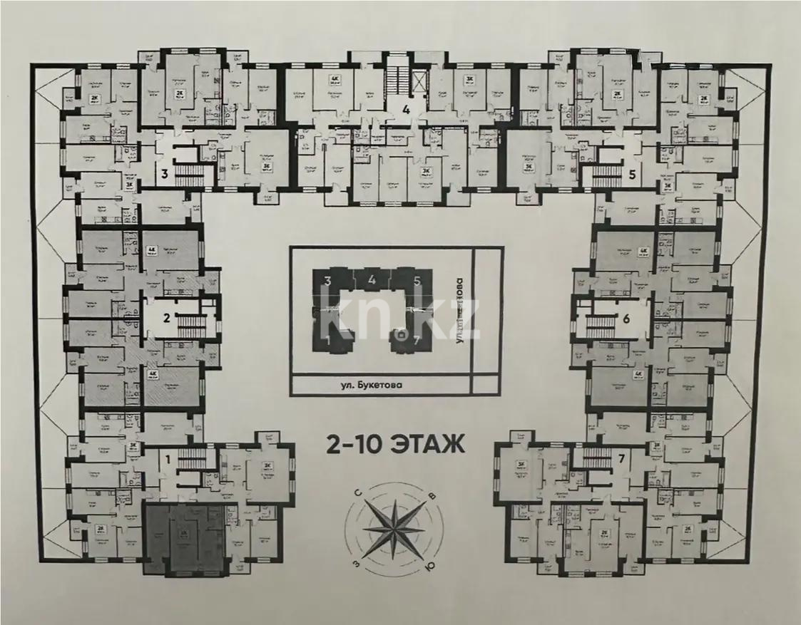Продажа 2-комнатной квартиры, 79 м², мкр-н Гульдер-1, дом  3а в Караганде - фото 3