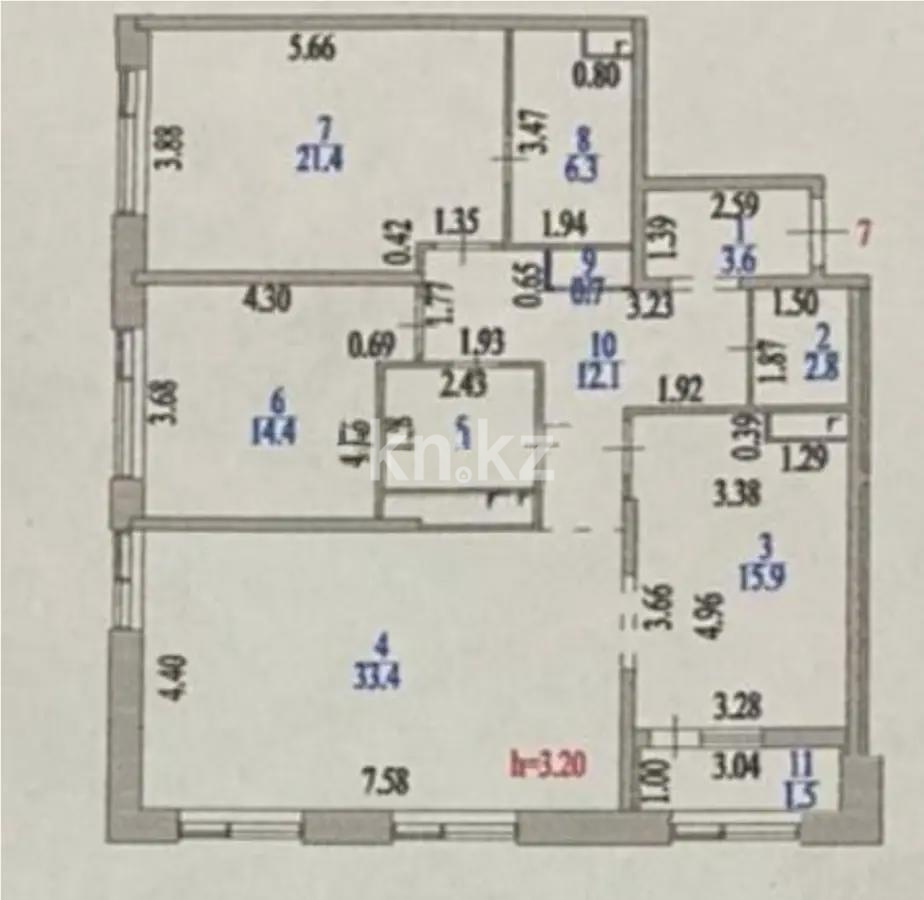 Продажа 3-комнатной квартиры, 118 м², ул. Мухамедханова, дом  1 в Астане - фото 9