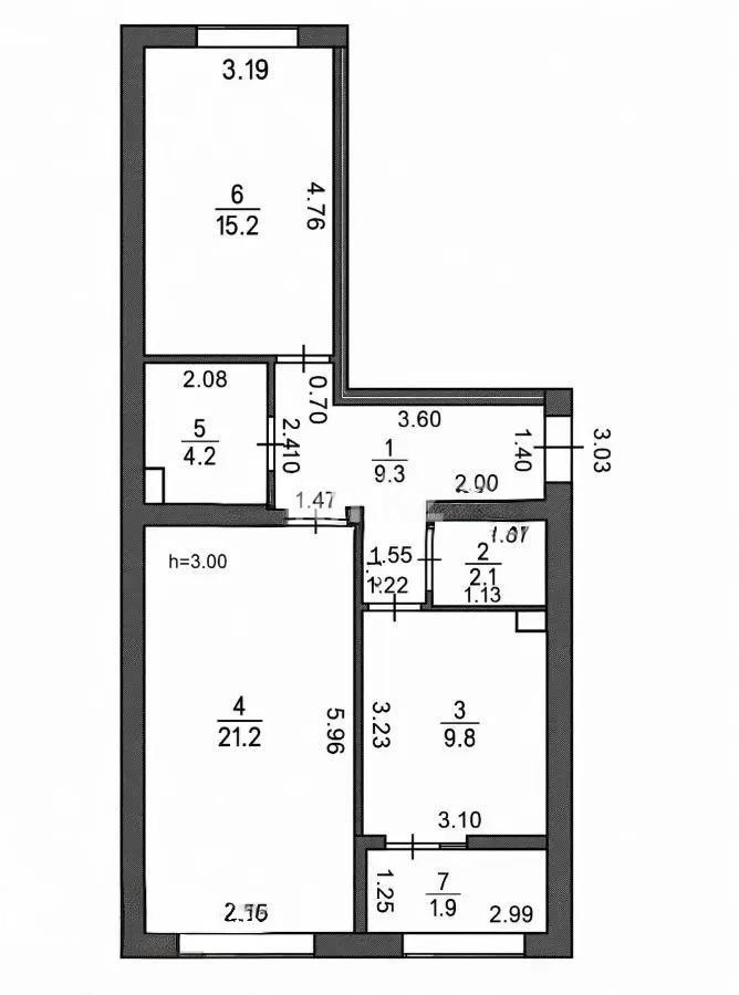 Продажа 2-комнатной квартиры, 64 м² в Астане