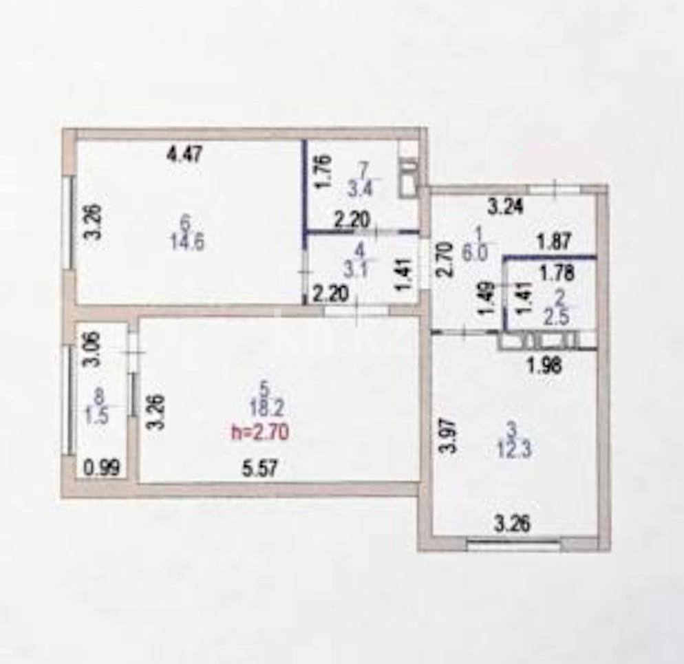 Продажа 2-комнатной квартиры, 62 м² в Астане - фото 2