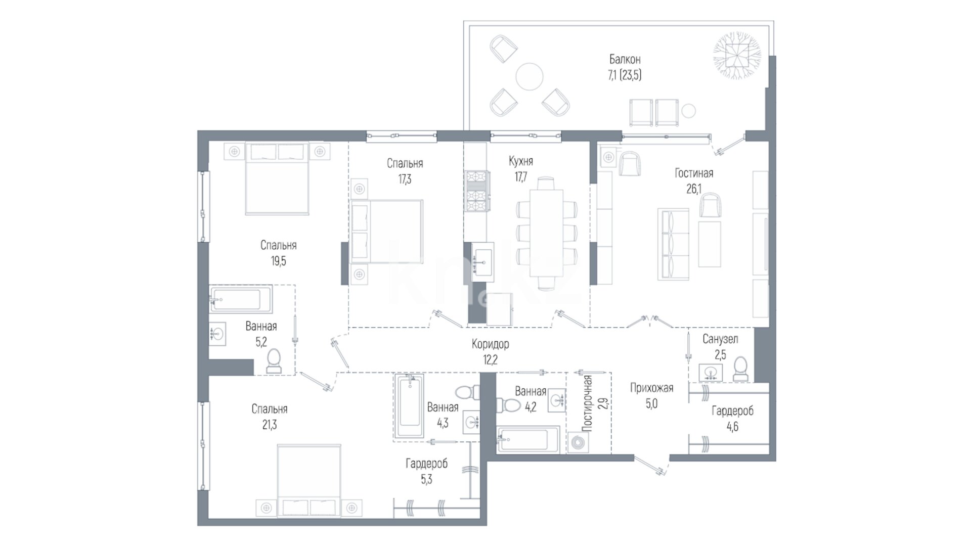 ЖК Benelux, 3-комнатная, цена 279 540 000 ₸, 1 800 000 ₸&nbsp;/&nbsp;м²