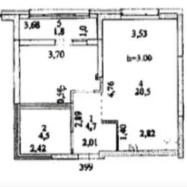 Продажа 1-комнатной квартиры, 41 м² в Астане