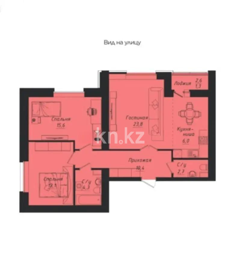 Продажа 3-комнатной квартиры, 78 м² в Астане