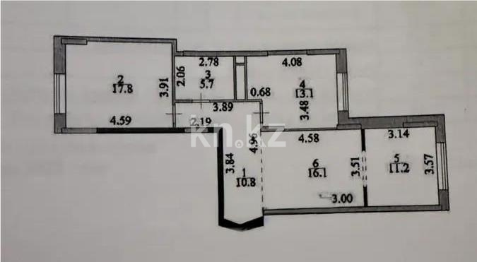 Продажа 3-комнатной квартиры, 74.7 м² в Астане - фото 6