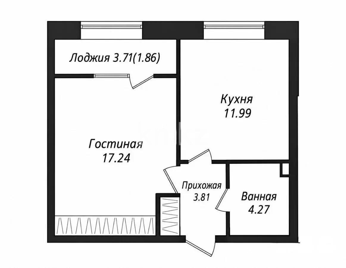 Продажа 1-комнатной квартиры, 40 м² в Астане