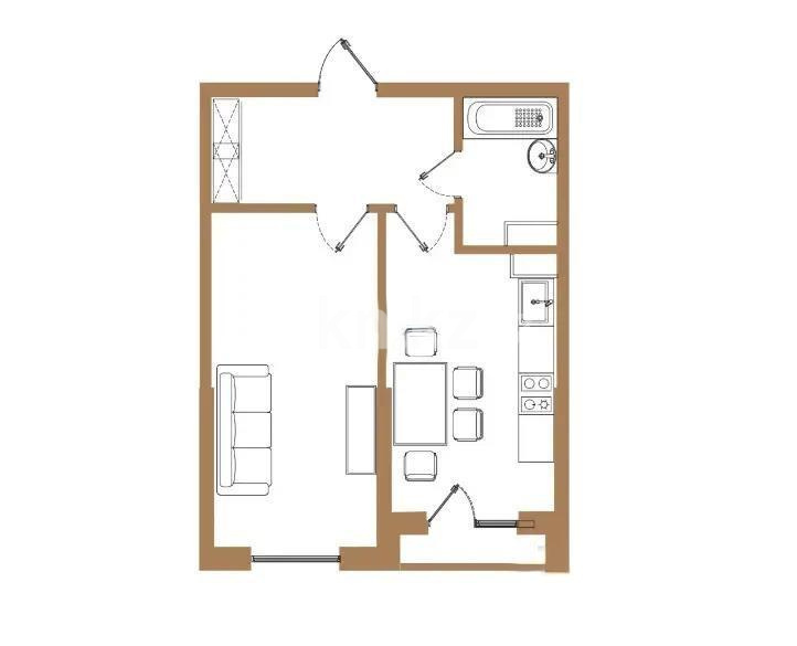 Продажа 2-комнатной квартиры, 41.8 м² в Алматы
