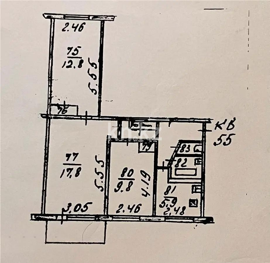 Продажа 3-комнатной квартиры, 57.1 м² в Алматы - фото 6