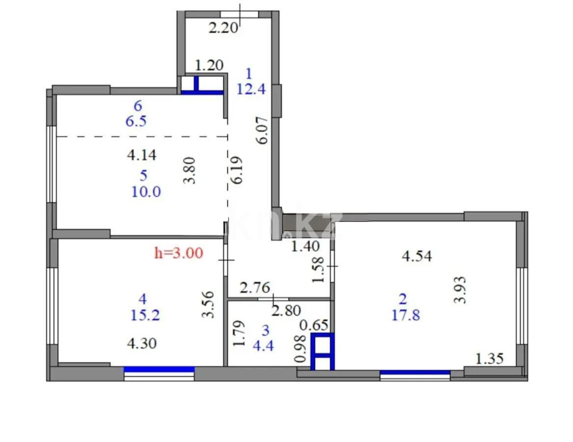 Продажа 3-комнатной квартиры, 66.3 м², ул. Асфендиярова, дом  1 в Астане - фото 5