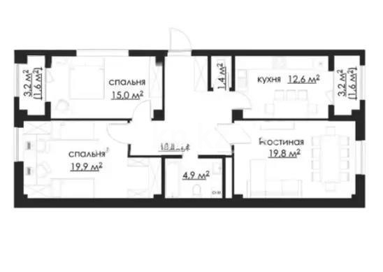 Продажа 3-комнатной квартиры, 98 м², ул. Букетова, дом  3/2 в Караганде - фото 7