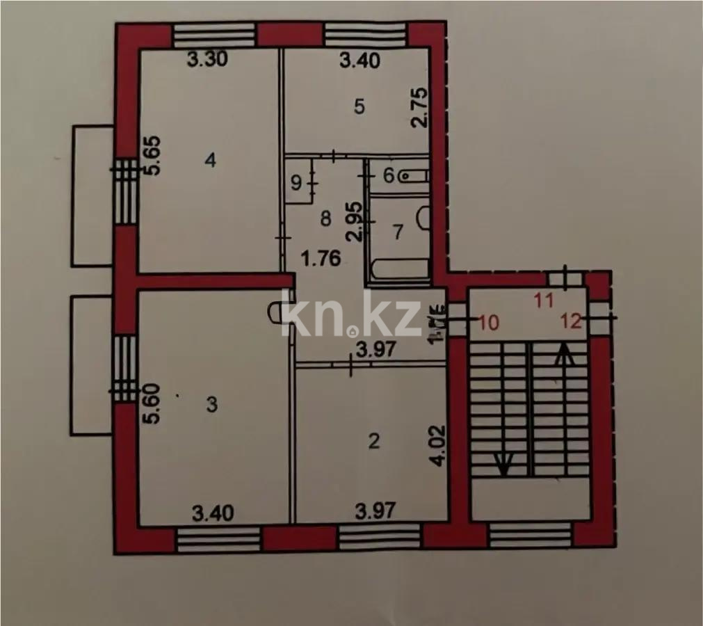 Продажа 3-комнатной квартиры, 78 м², ул. Лободы, дом  23 в Караганде